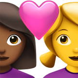 Couple With Heart Woman Medium Dark Skin Tone Woman No Skin Tone