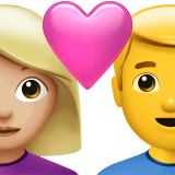 Couple With Heart Woman Medium Light Skin Tone Man No Skin Tone