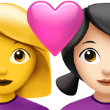 Couple With Heart Woman No Skin Tone Woman Light Skin Tone