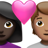 Couple With Heart Woman Person Dark Skin Tone Medium Skin Tone