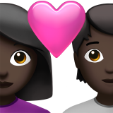 Couple With Heart Woman Person Dark Skin Tone