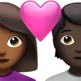 Couple With Heart Woman Person Medium Dark Skin Tone Dark Skin Tone