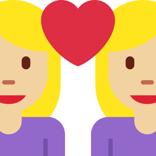 Couple With Heart Woman Woman Medium Light Skin Tone