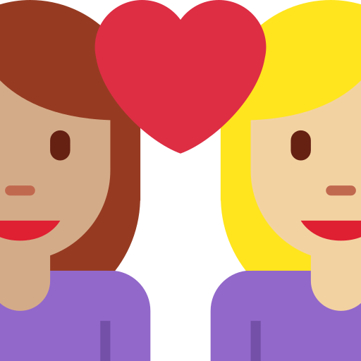 Couple With Heart Woman Woman Medium Skin Tone Medium Light Skin Tone