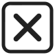 Negative Squared Cross Mark High Contrast