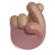 crossed fingers: medium skin tone Color