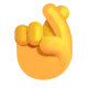 Hand with Index and Middle Fingers Crossed Color