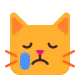 Crying Cat Face Flat