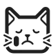 Crying Cat Face High Contrast