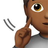 Deaf Person Medium Dark Skin Tone Apple Emoji