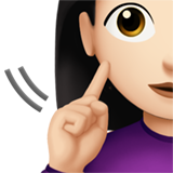 Deaf Woman Light Skin Tone
