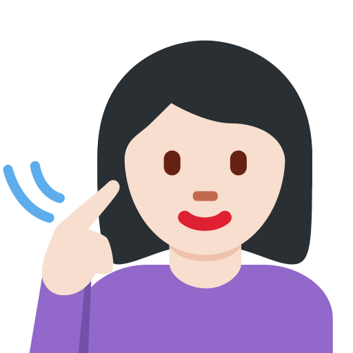 Deaf Woman Light Skin Tone