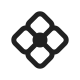 Diamond Shape with a Dot Inside High Contrast