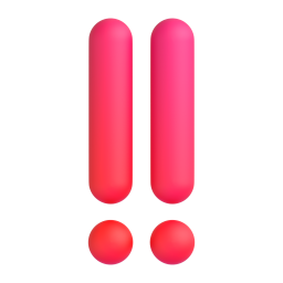 Double Exclamation Mark 3D