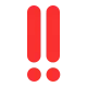 Double Exclamation Mark Flat