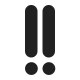 Double Exclamation Mark High Contrast