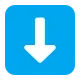 Downwards Black Arrow Flat