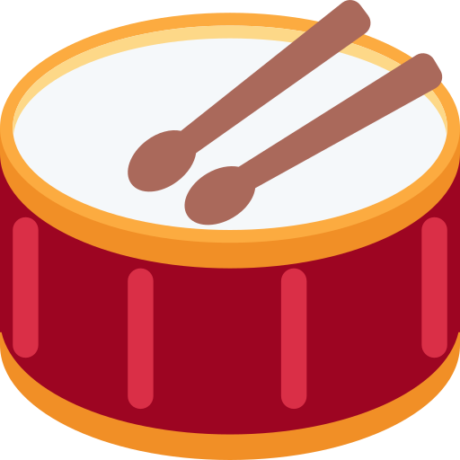 Drum with Drumsticks Discord Emoji