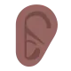 ear: medium-dark skin tone Flat