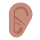 ear: medium skin tone Flat