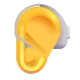Ear with Hearing Aid Color