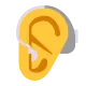 Ear with Hearing Aid Flat