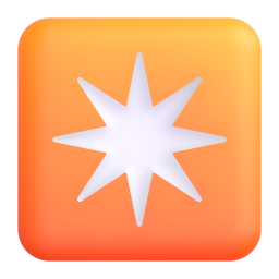 Eight Pointed Black Star 3D