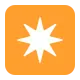 Eight Pointed Black Star Flat
