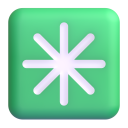 Eight Spoked Asterisk 3D
