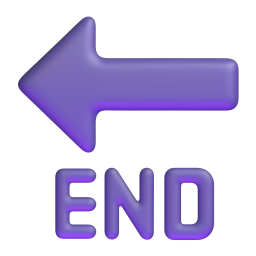End with Leftwards Arrow Above 3D