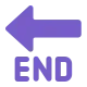 End with Leftwards Arrow Above Flat