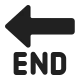 End with Leftwards Arrow Above High Contrast