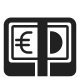 Banknote with Euro Sign High Contrast