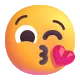 Face Throwing a Kiss Color