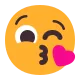 Face Throwing a Kiss Flat