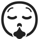 Face Exhaling High Contrast