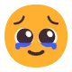 Face Holding Back Tears Flat