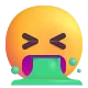 Face with Open Mouth Vomiting Color