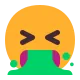 Face with Open Mouth Vomiting Flat