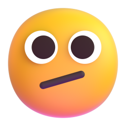 Face with Diagonal Mouth 3D