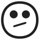 Face with Diagonal Mouth High Contrast
