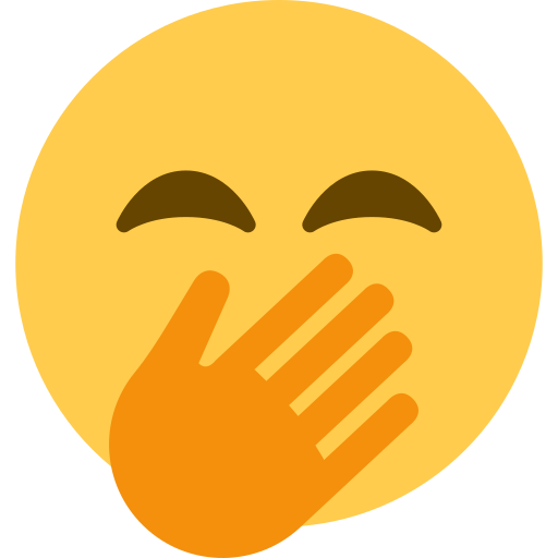 Smiling Face with Smiling Eyes and Hand Covering Mouth