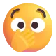 Face with Open Eyes and Hand Over Mouth Color