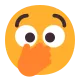 Face with Open Eyes and Hand Over Mouth Flat