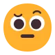Face with One Eyebrow Raised Flat
