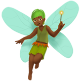 Fairy Medium Dark Skin Tone Apple Emoji