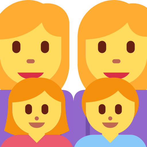 Family: Woman, Woman, Girl, Boy