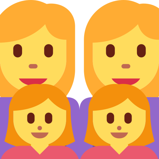 Family: Woman, Woman, Girl, Girl