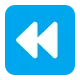 Black Left-Pointing Double Triangle Flat