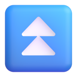 Black Up-Pointing Double Triangle 3D